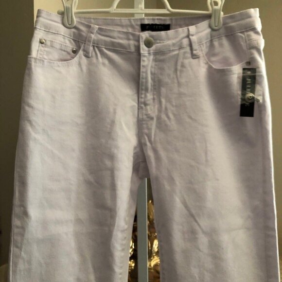 Juliette sz 10 White Sequin Bell Bottom Jeans NWT - Picture 2 of 10